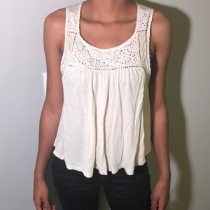 Kimchi Blue Cream Tank Top w/ Cut-Out details!
